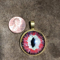 Reverse Glass Hand Painted Dragon Eye - Red