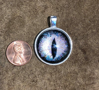 Reverse Glass Hand Painted Dragon Eye - Pink