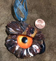 Reverse Glass Hand Painted Owl Eye