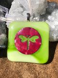 Fused Glass Dragonfly Pendant